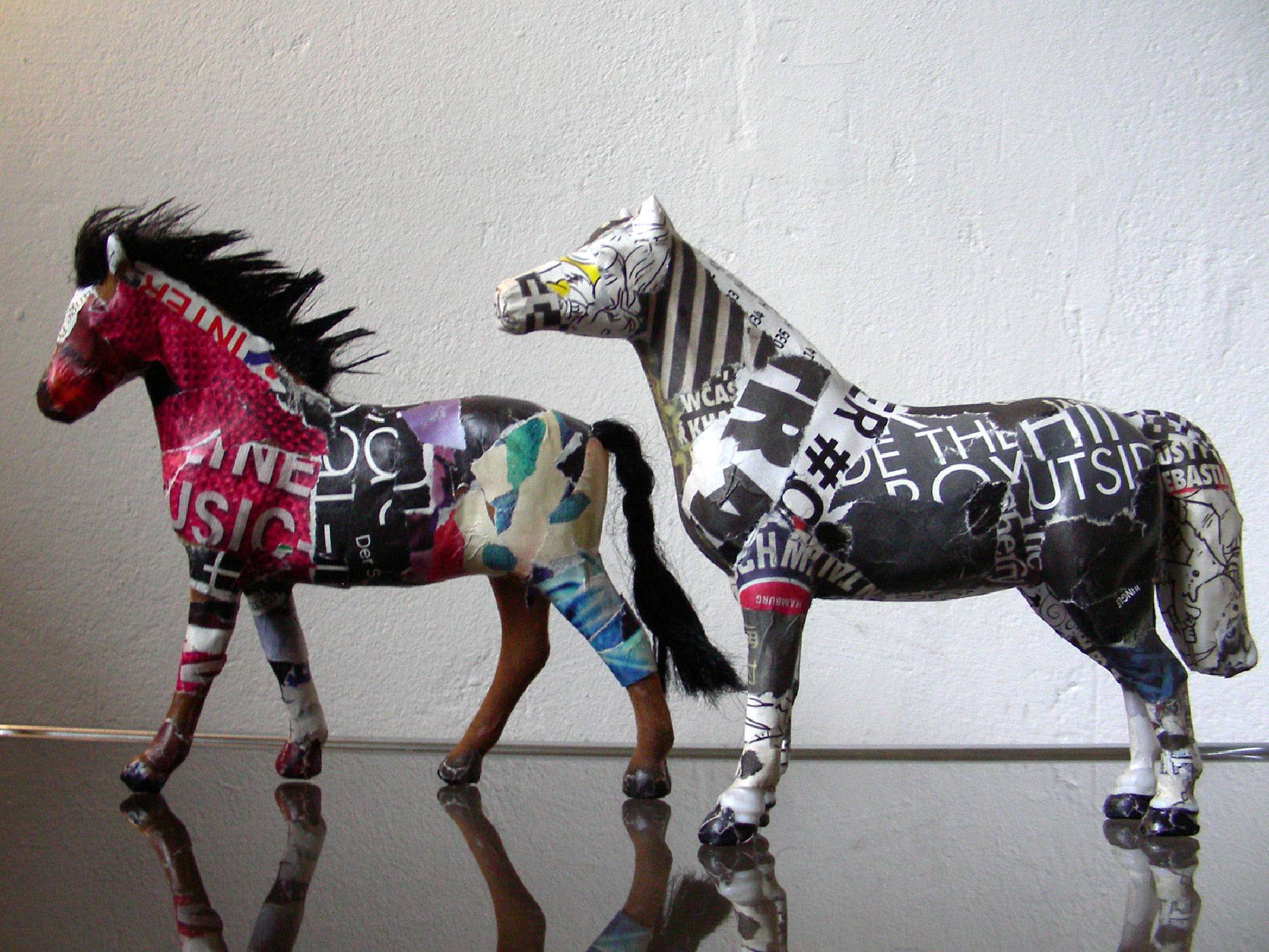 pferd horse figur collage